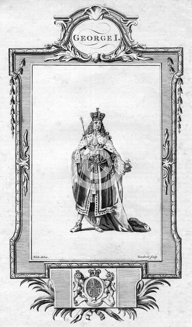George I of Great Britain.Artist: Vandroit