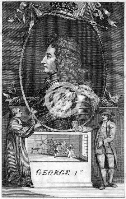 George I of Great Britain.Artist: S Springsgoth