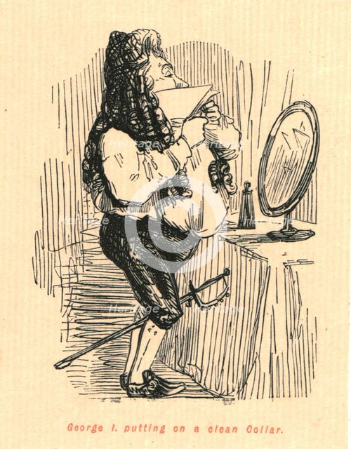 'George I. putting on a clean Collar', 1897.  Creator: John Leech.