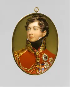 George IV (1762-1830) as Prince Regent, after Lawrence, 1816. Creator: Henry Bone
