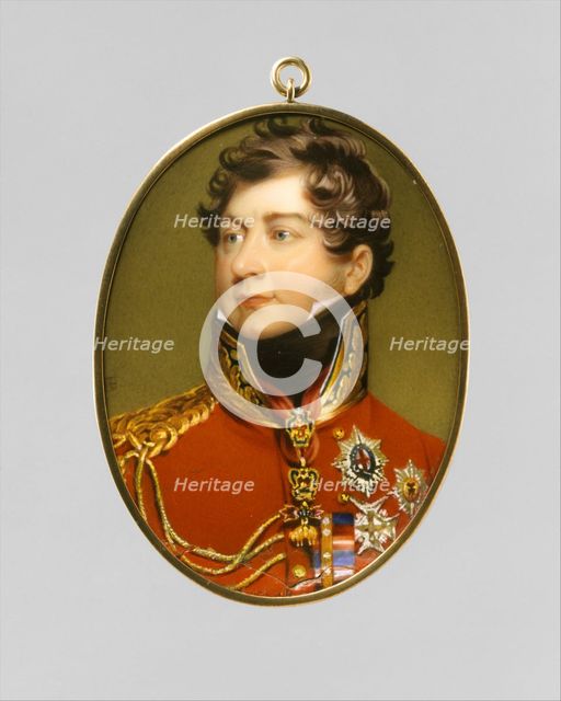 George IV (1762-1830) as Prince Regent, after Lawrence, 1816. Creator: Henry Bone.