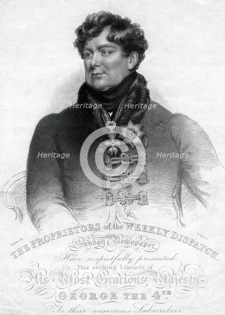 George IV, King of the United Kingdom and Hanover, 19th century.Artist: W Holl