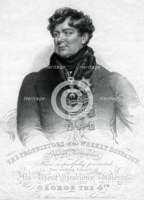 George IV, King of the United Kingdom and Hanover, 19th century.Artist: W Holl