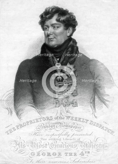 George IV, King of the United Kingdom and Hanover, 19th century.Artist: W Holl