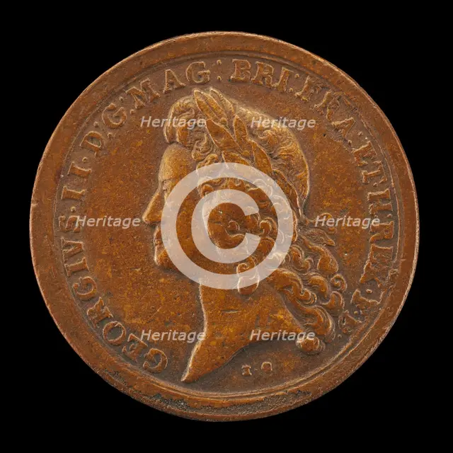 George II, 1683-1760, King of Great Britian 1727 [obverse], 1731. Creator: John Croker.