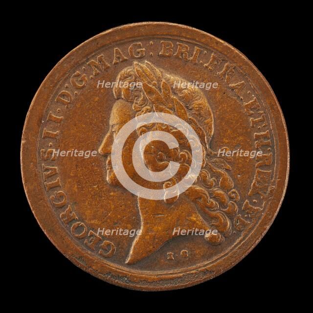 George II, 1683-1760, King of Great Britian 1727 [obverse], 1731. Creator: John Croker.