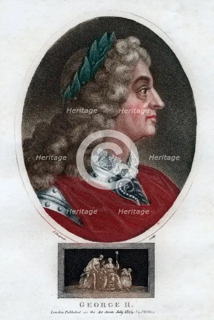 George II of Great Britain, (1804).Artist: J Chapman