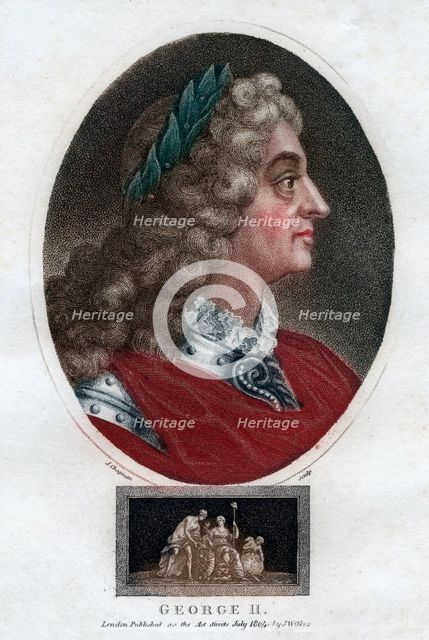 George II of Great Britain, (1804).Artist: J Chapman