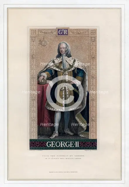 George II, King of Great Britain and Ireland. Artist: T Brown