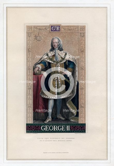 George II, King of Great Britain and Ireland. Artist: T Brown