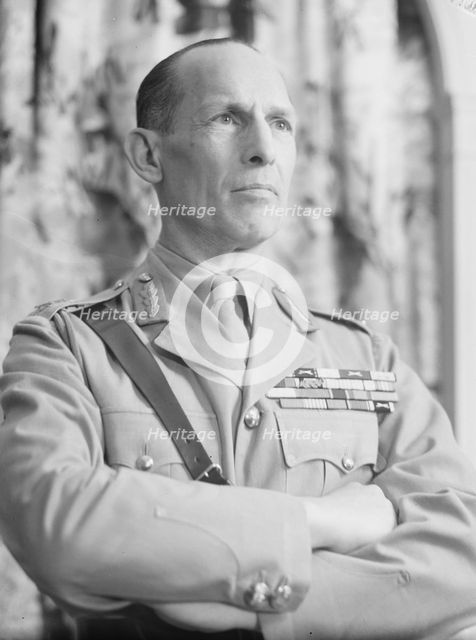 George II, King of Greece, portrait photograph, ca. 1942. Creator: Arnold Genthe.