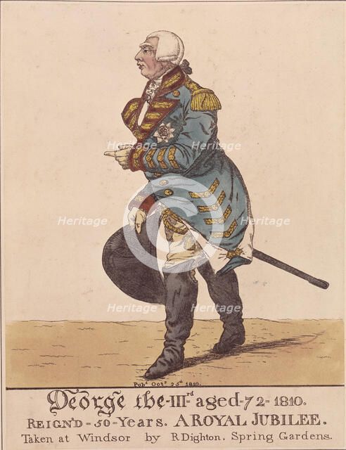 George III, 1810. Artist: Richard Dighton