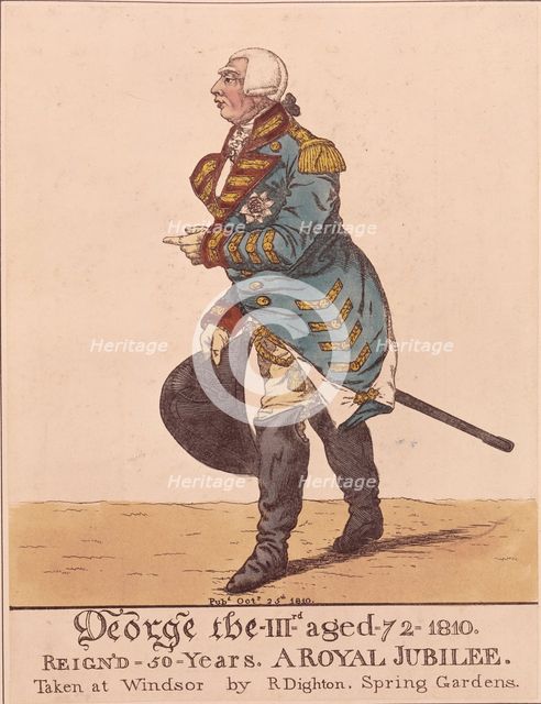 George III, 1810. Creator: Richard Dighton.