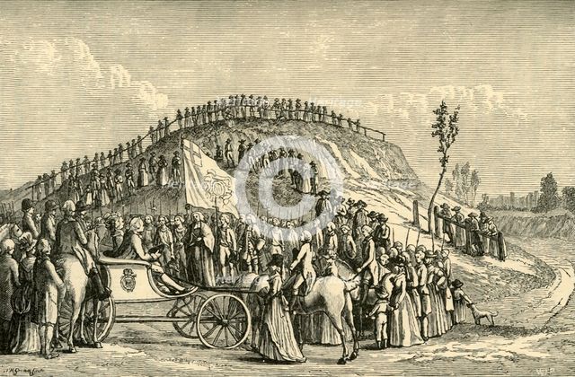 'George III and Queen Charlotte at Eton Montem, 1778', (1911). Creator: Unknown.