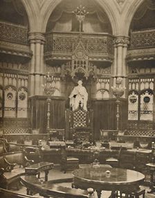 George III. Presides in the Common Council Chamber in the Guildhall c1935. Creator: King