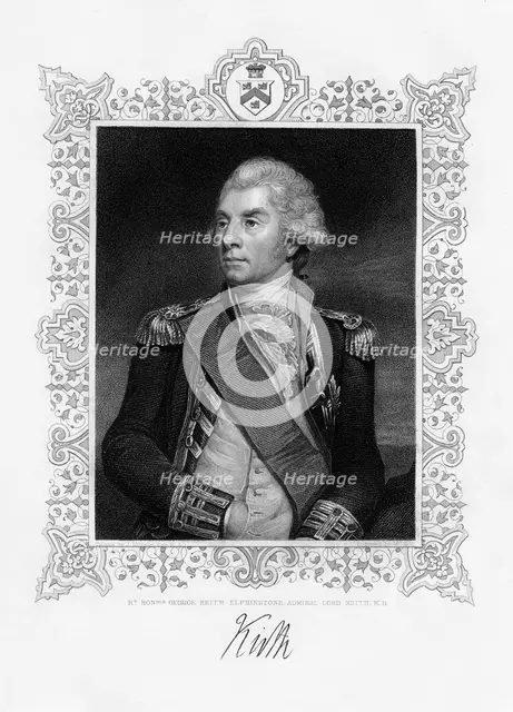 George Keith Elphinstone, 1st Viscount Keith, British admiral, 19th century.Artist: W Holl