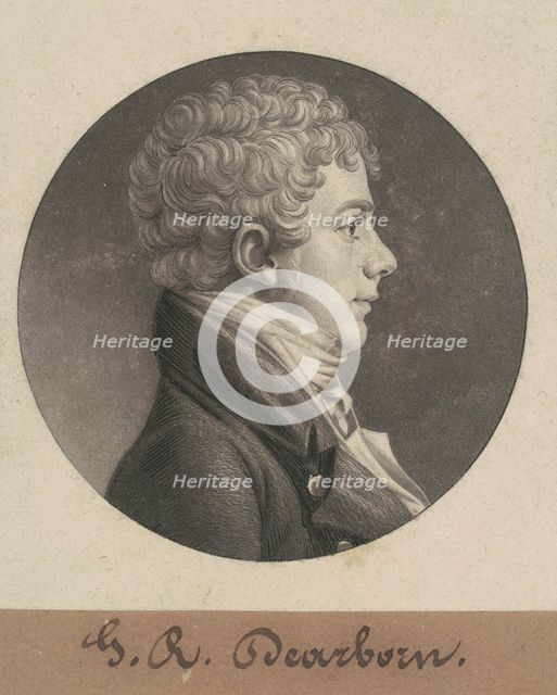 George Raleigh Dearborn, 1806. Creator: Charles Balthazar Julien Févret de Saint-Mémin.