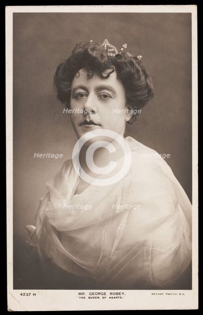 George Robey in drag as the Queen of Hearts, between 1905 and 1907. Creator: Unknown.