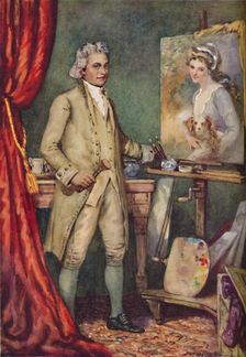 George Romney - At Work On A Picture Of His Favourite Model c1925. Artist: Charles Dudley Tennant