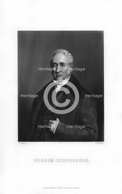 George Stephenson, English mechanical engineer, (1899).Artist: E Stodart