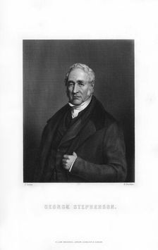 George Stephenson, English mechanical engineer, (1899).Artist: E Stodart