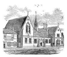 George Stephenson, Father of Railways: the Stephenson Memorial Institute..., 1881. Creator: Unknown