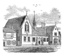 George Stephenson, Father of Railways: the Stephenson Memorial Institute..., 1881. Creator: Unknown