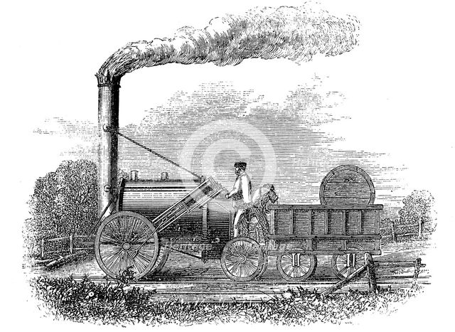 George Stephenson's locomotive 'Rocket', 1829 (1859). Creator: Unknown.
