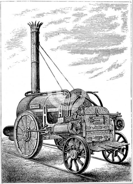 George Stephenson's locomotive 'Rocket', c1875. Artist: Unknown