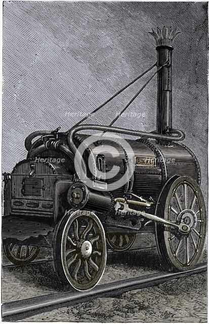 George Stephenson's locomotive 'Rocket', 1829 (1892). Artist: Unknown.