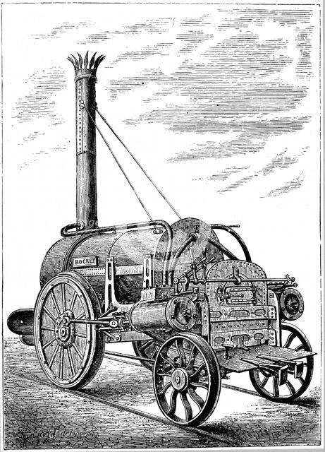 George Stephenson's locomotive 'Rocket', c1875. Artist: Unknown