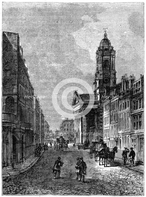 George Street, Hanover Square, London, 1800 (1891). Artist: Unknown