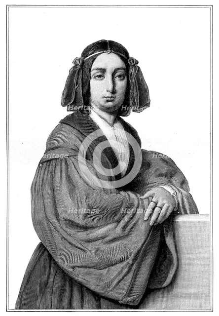 George Sand (Baroness Dudevant), 19th century French novelist and feminist, (1900).Artist: Calamatta