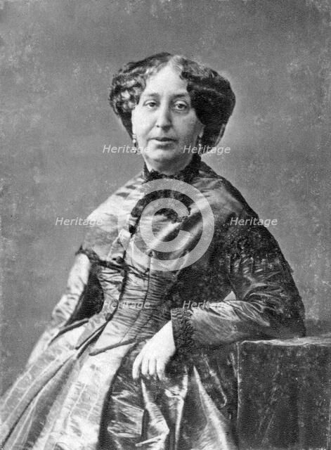 George Sand, French novelist and early feminist, c1845-1876. Artist: Unknown