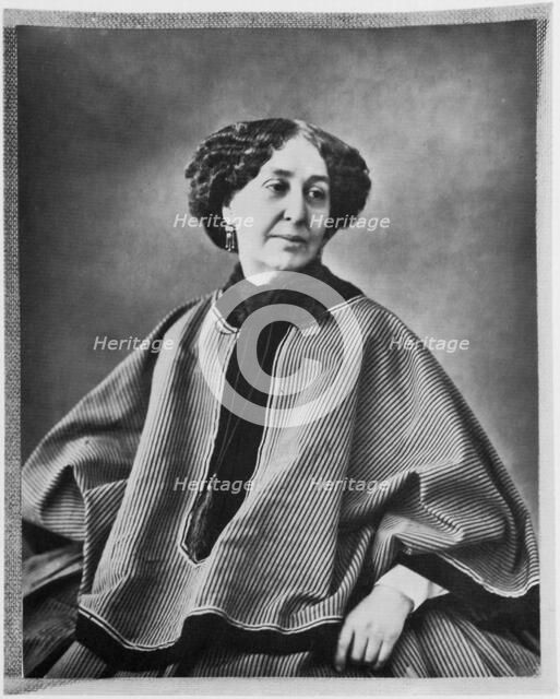 George Sand, French author, 1864. Artist: Nadar