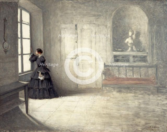 George Sand's dining room in Nohant. Creator: Charles-Frederic Lauth.