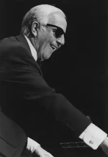 George Shearing, David Jacobs, Barbican, London, 1996. Creator: Brian Foskett