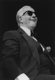 George Shearing, David Jacobs, Barbican, London, 1996. Creator: Brian Foskett