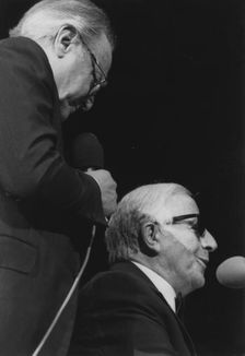 George Shearing, David Jacobs, Barbican, London, 1996. Creator: Brian Foskett