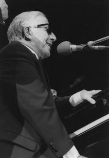 George Shearing, David Jacobs, Barbican, London, 1996. Creator: Brian Foskett