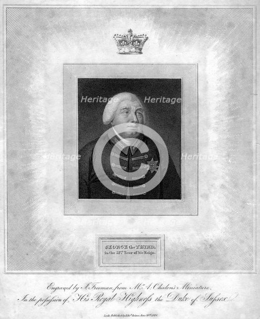 'George the Third in the 51st Year of his Reign', (1814).Artist: Freeman