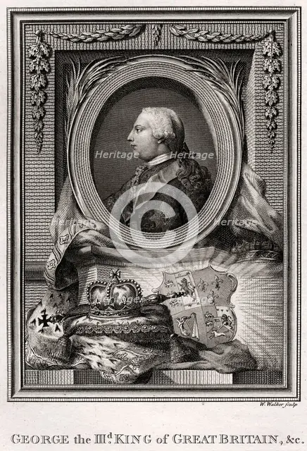'George the III, King of Great Britain', 1777. Artist: W Walker