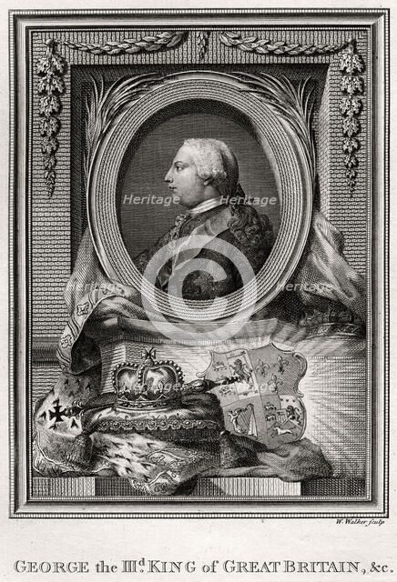'George the III, King of Great Britain', 1777. Artist: W Walker