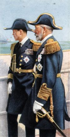 George V and the Prince of Wales reviewing the Fleet, July 26th, 1924, (c1935)
