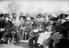 George Von L. Meyer with Mrs. Taft; Soldiers And Sailors Monument At Annapolis, 1911. Creator: Harris & Ewing