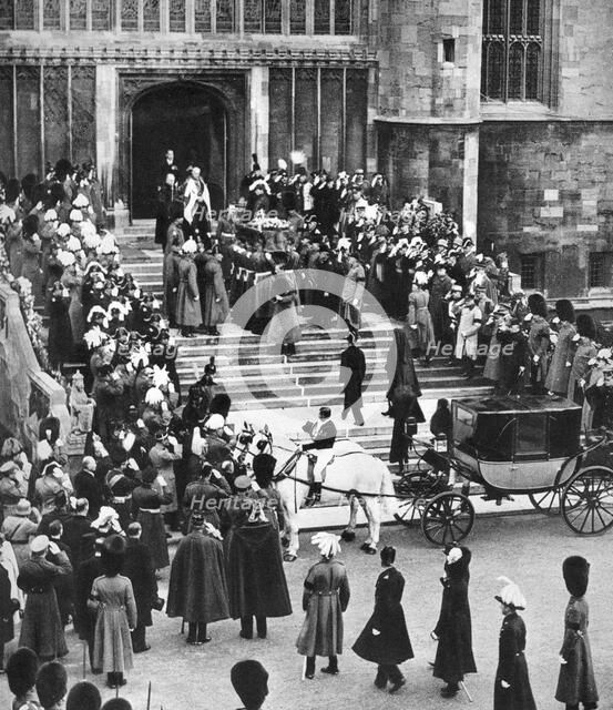 George V's resting place, St George's Chapel, Windsor Castle, 28 January 1936. Artist: Unknown