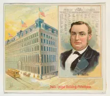 George W. Childs, Philadelphia Public Ledger, from the American Editors series (N35) for A..., 1887. Creator: Allen & Ginter