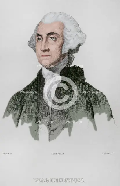 George Washington, (1732-1799), First president of the United States, (1789-1797)..., 1837 (1850). Creator: Emile Louis Vernier.