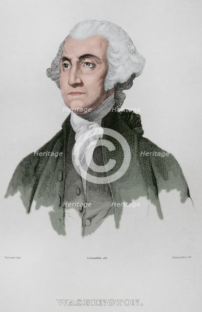 George Washington, (1732-1799), First president of the United States, (1789-1797)..., 1837 (1850). Creator: Emile Louis Vernier.