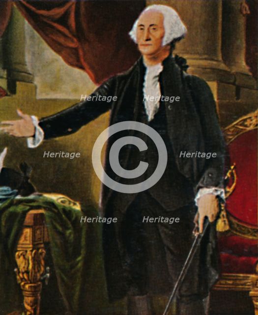 'George Washington 1732-1799. - Stich nach dem Gemälde von G. C. Stuart', 1934. Creator: Unknown.